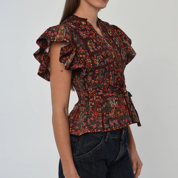 Love the label nyc Floral Ruffle Sleeve Top